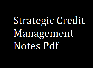 Strategic Credit Management Notes Pdf - Strategic Credit Management Notes - SCM Notes - SCM notes pdf