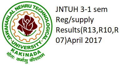 JNTUK B.Tech 3-1 Sem (R13,R10,R07) Supply Results April 2017 – Released | JNTUK B.Tech 3-1 Sem R13,R10,R07 Supply Results | JNTUK B.Tech 3-1 Sem Results