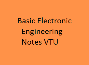 Basic Electronics Engineering PDF VTU | BEE Notes VTU