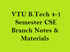 VTU B.Tech 7th Sem CSE Branch Notes & Materials Free Notes Download 2024-SW