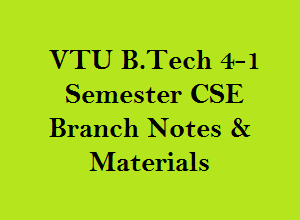 VTU B.Tech 7th Sem CSE Branch Notes & Materials