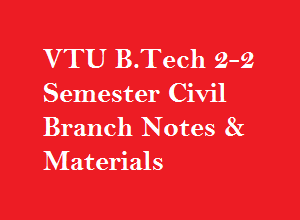 VTU B.Tech 4th Sem Civil Branch Notes & Materials