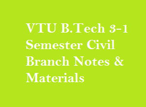 VTU B.Tech 5th Sem Civil Branch Notes & Materials