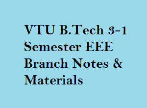 VTU B.Tech 5th Sem EEE Branch Notes & Materials