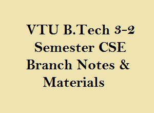 VTU B.Tech 6th Sem CSE Branch Notes & Materials Free Notes Download 2024-SW