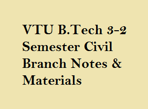 VTU B.Tech 6th Sem Civil Branch Notes & Materials