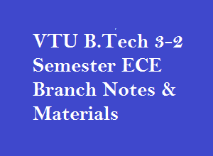 VTU B.Tech 6th Sem ECE Branch Notes & Materials