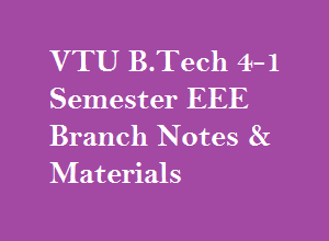 VTU B.Tech 7th Sem EEE Branch Notes & Materials