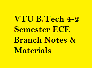 VTU B.Tech 8th Sem ECE Branch Notes & Materials