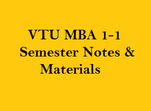 VTU B.Tech 1st Sem MBA Branch Notes & Materials