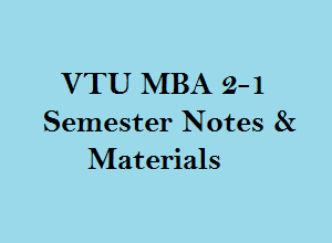 VTU B.Tech 3rd Sem MBA Branch Notes