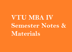 VTU B.Tech 4th Sem MBA Branch Notes & Materials