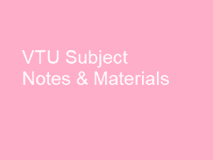 VTU Notes Pdf - vtu lecture notes free download