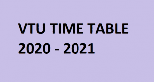 VTU exam time table 2021