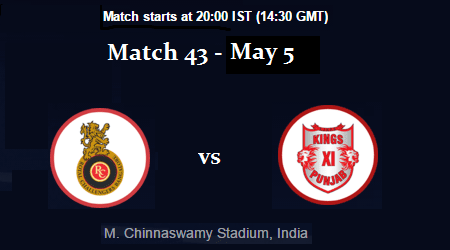 Match 43 - RCB vs KXIP - IPL 2017 5