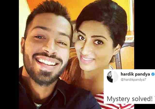 Hardik Pandya clears 'The Mystery Girl' air