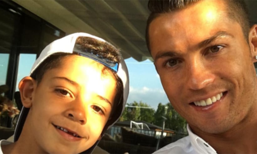 cristiano with his son