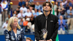 Upset Taylor Fritz apologises after losing US Open final to Jannik Sinner