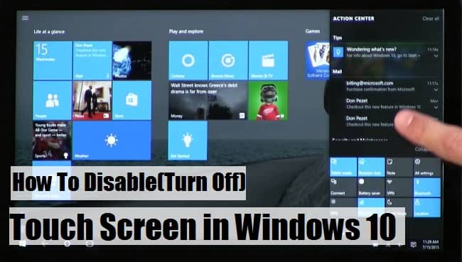 turn off touch screen windows 10 | disable touch screen windows 10