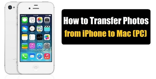 how to transfer photos from iphone to mac